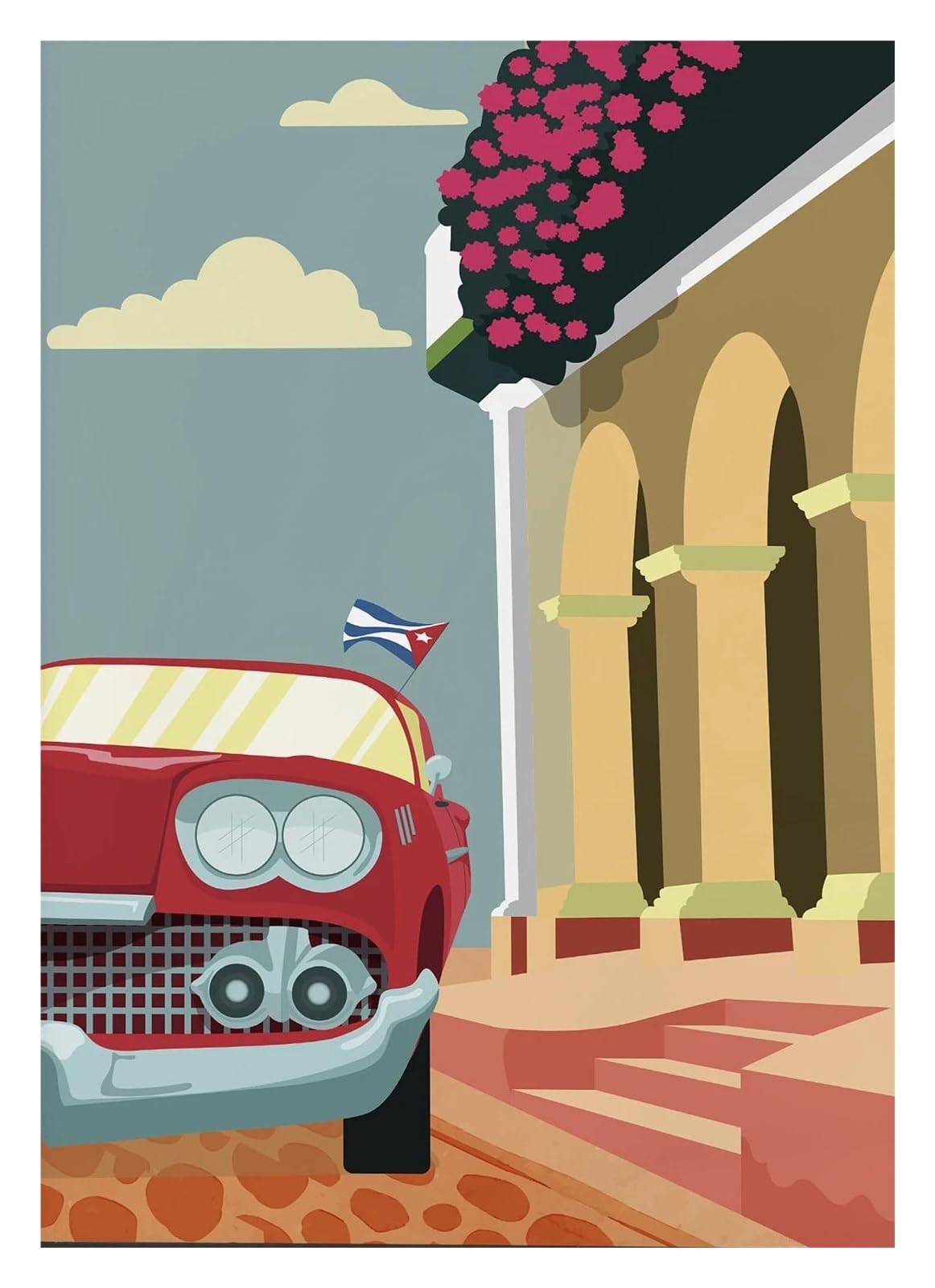 Peinture sur toile imprimée Porto Rico XENITE affiche voyage 30x42