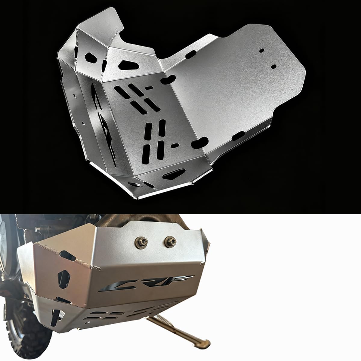 CRF450L Skid Plate Compatible with CRF450L CRF450RL CRF450X 2019-2022, Aluminum Front Skidplate Engine Mud Guard Cover (Black)