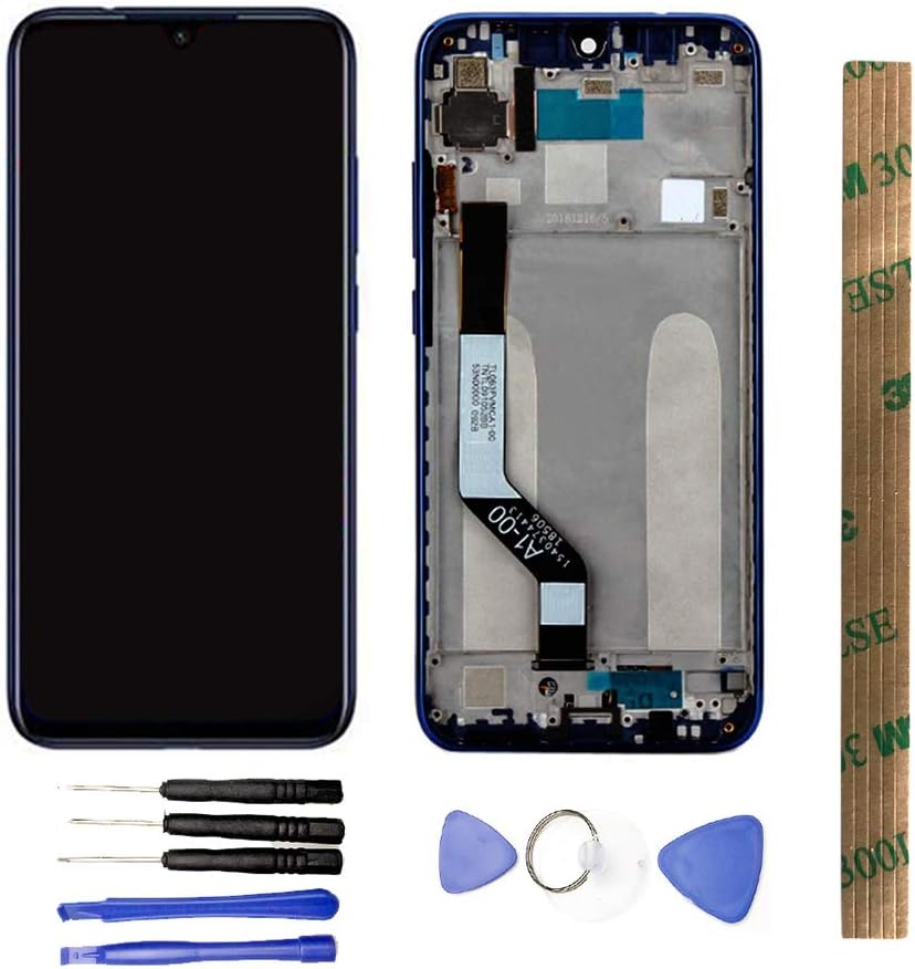 JayTong visualización LCD y digitalizador de visualización táctil de Repuesto Asamblea para Xiao-mi Red-mi Note 7/Note 7 Pro con Marco (Negro)