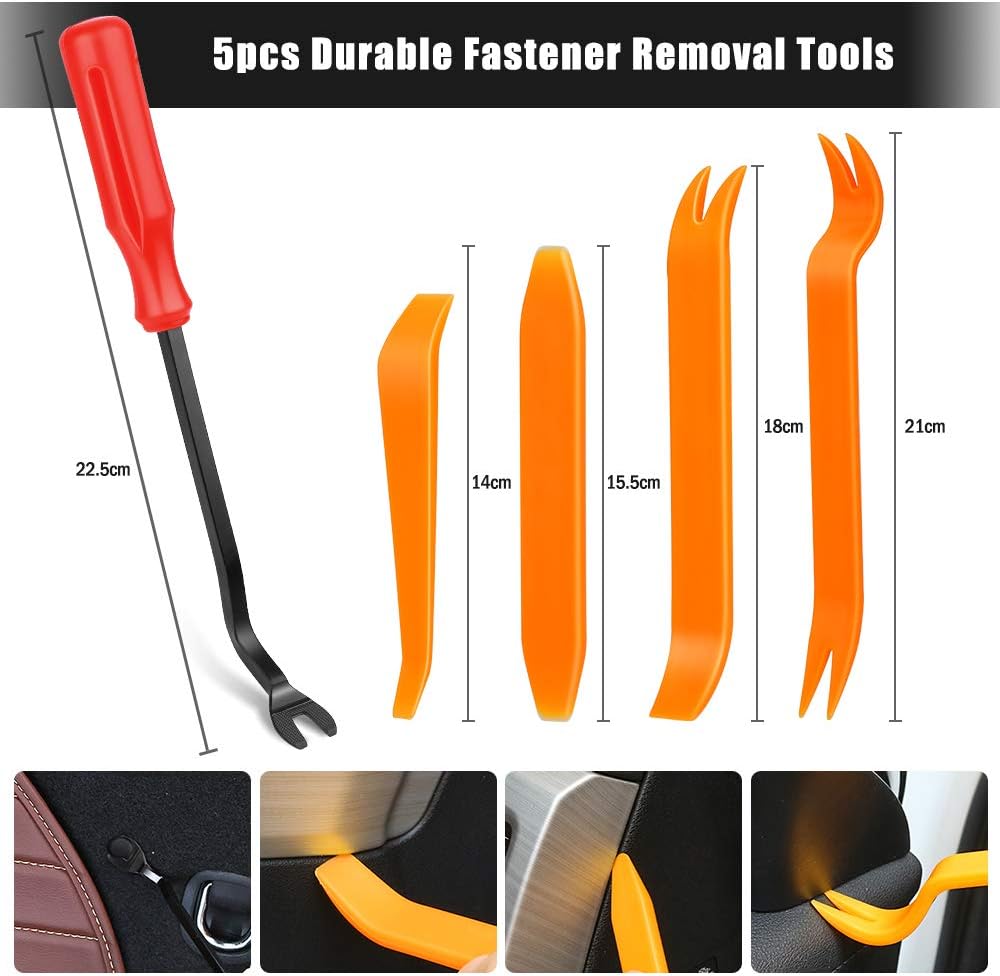 ELECTOP 663Pcs Auto Clips Plastic Push Type Pin Rivets Fasteners Kit, 16 Sizes Car Body Door Bumper Fender Screw Clip Replacement Auto Trim Panel Removal Tools for Toyota Ford Honda GM Acura Chrysler