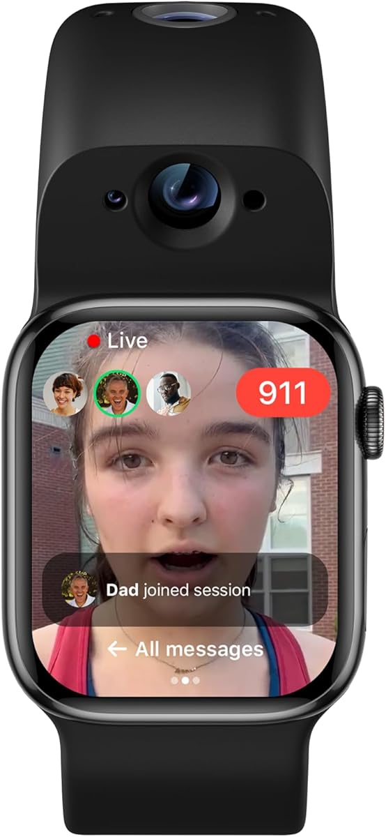 Wristcam, Smart Dual-Camera Band for Apple Watch (Apple MFi Certified), 8MP Sensor, Full HD Video/720P Sport Mode, (New) Pro. Image Stabilization, WiFi, IP68 Water Resistant, Siri Integration : Electronics