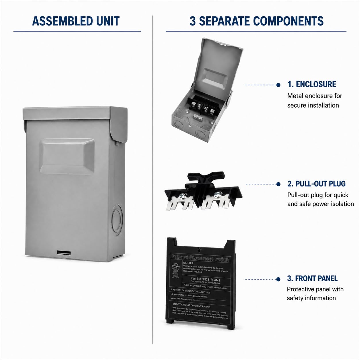 60A Disconnect Switch - UL Listed & Weatherproof -7