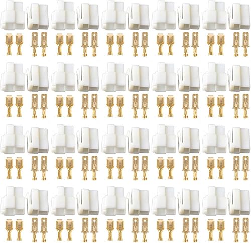 20 juegos de conectores de 2 pines de 0.248in impermeables para cables eléctricos de automoción, conectores macho y hembra, kits de conectores de