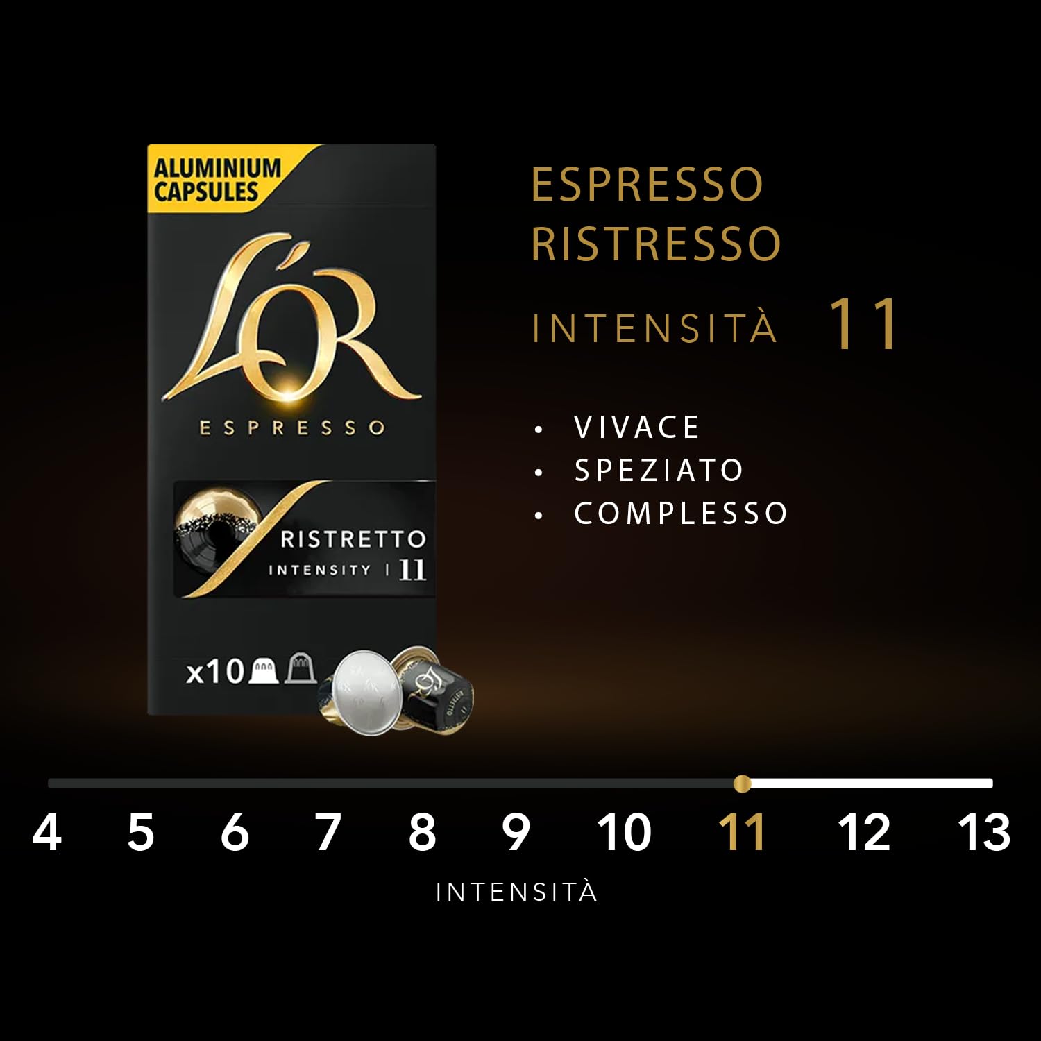 L'Or Capsule Espresso - 40 Ristretto, 40 Forza, 20 Decaffeinato | Totale 100, Confezione mista, in Alluminio, Compatibili con macchine Nespresso®* Original