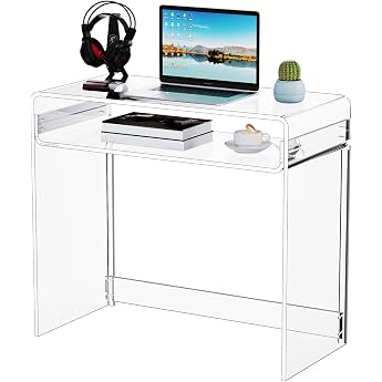 Acrylic Desk Transparent 85 x 40 x 75 cm Small Transparent