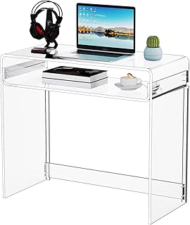 Acrylic Desk Laptop Study Table Home Office Console Table Entrance Table...