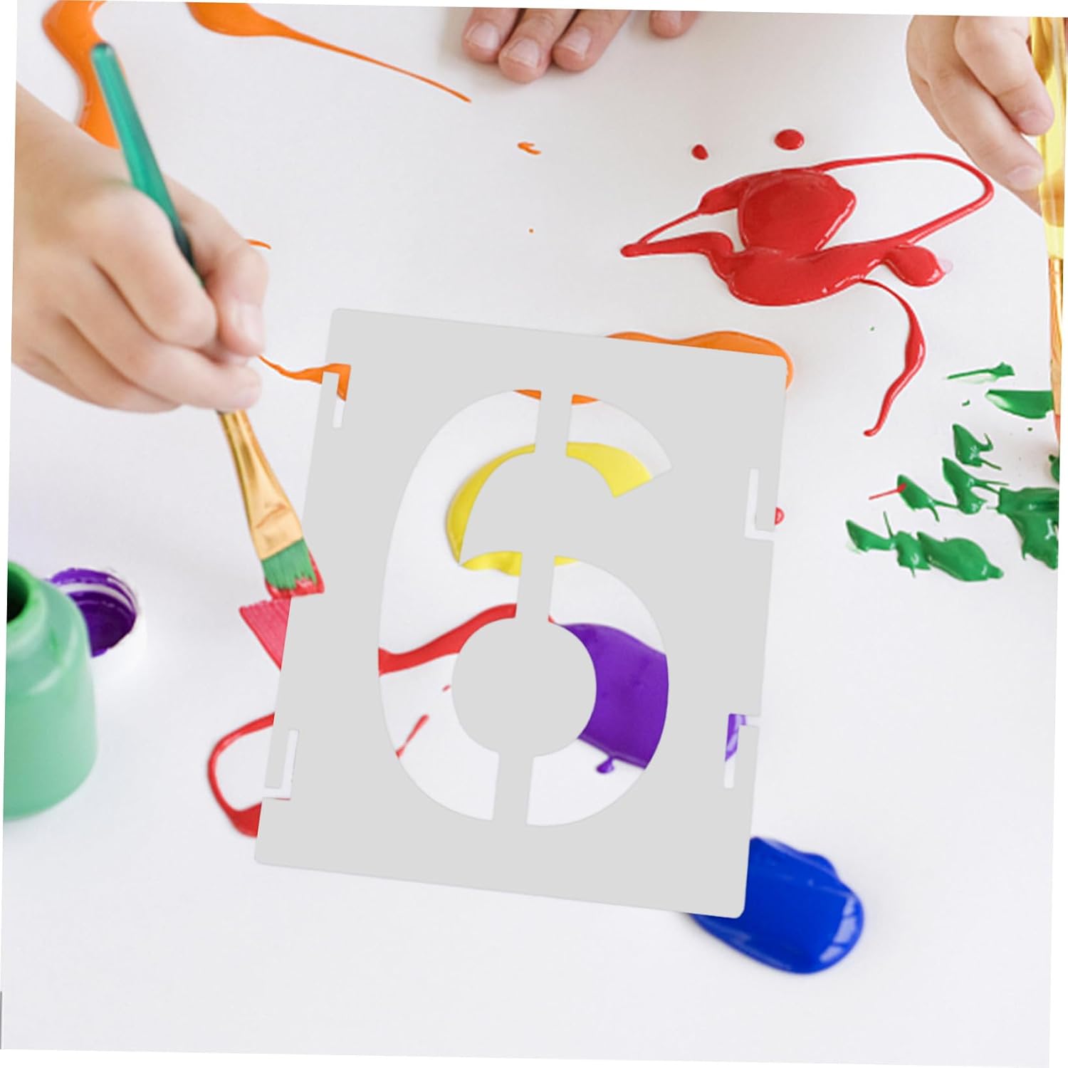SEWACC Reusable Letter Stencils for Painting 3-inch Alphabet and Number Spray Stencil Templates Set Washable Plastic for Crafts