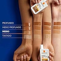 Vista 4 de La Roche-Posay Anthelios Sunscreen SPF 40, Ultra-Light Fluid Broad Spectrum SPF 40, Face Sunscreen with Titanium Dioxide Mineral, Lightweight &