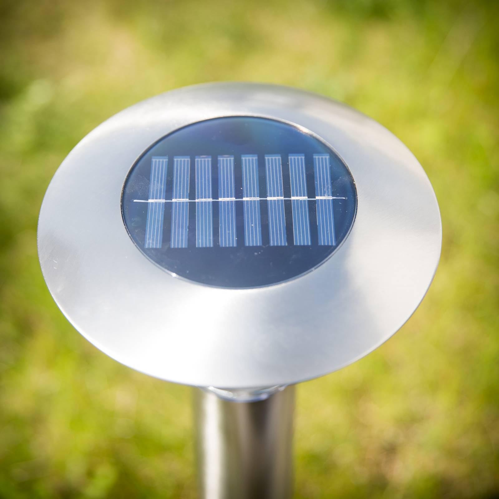 Lindby LED Solarleuchten Jolin (spritzwassergeschützt (Modern) in Alu aus Edelstahl (1 flammig,) - Solarlampe Solarleuchte Garten