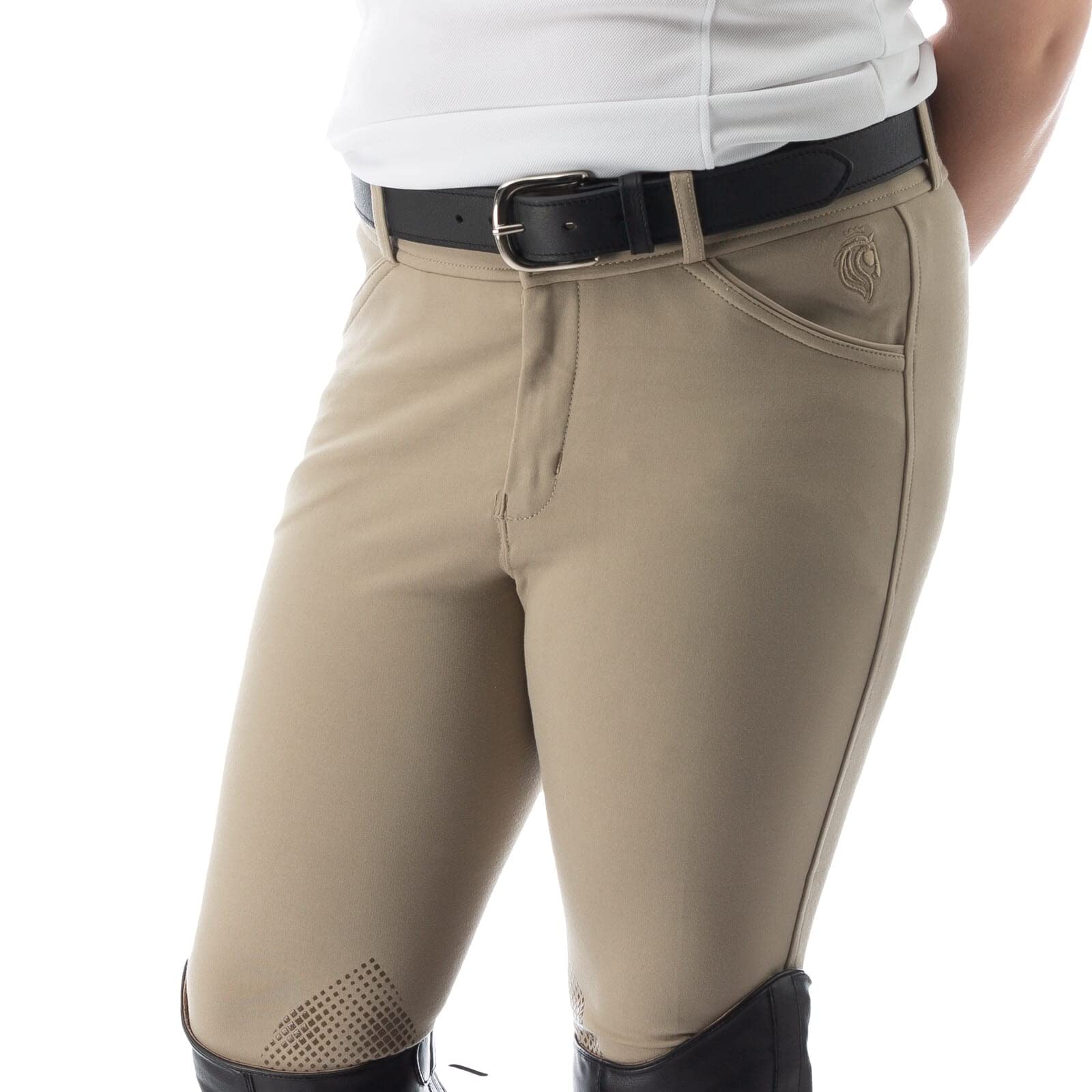 Equinavia Greta Kids Premium - Pantalones de equitación para niños | Pantalones de silicona con parche en la rodilla