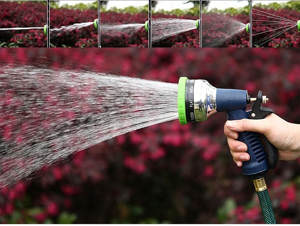 Hose Connector Adapter Garden Portable Adjustable 9 Pattern High Pressure Water Gun with Quick Connector Household Car Washing Lawn Yard Water Sprayer