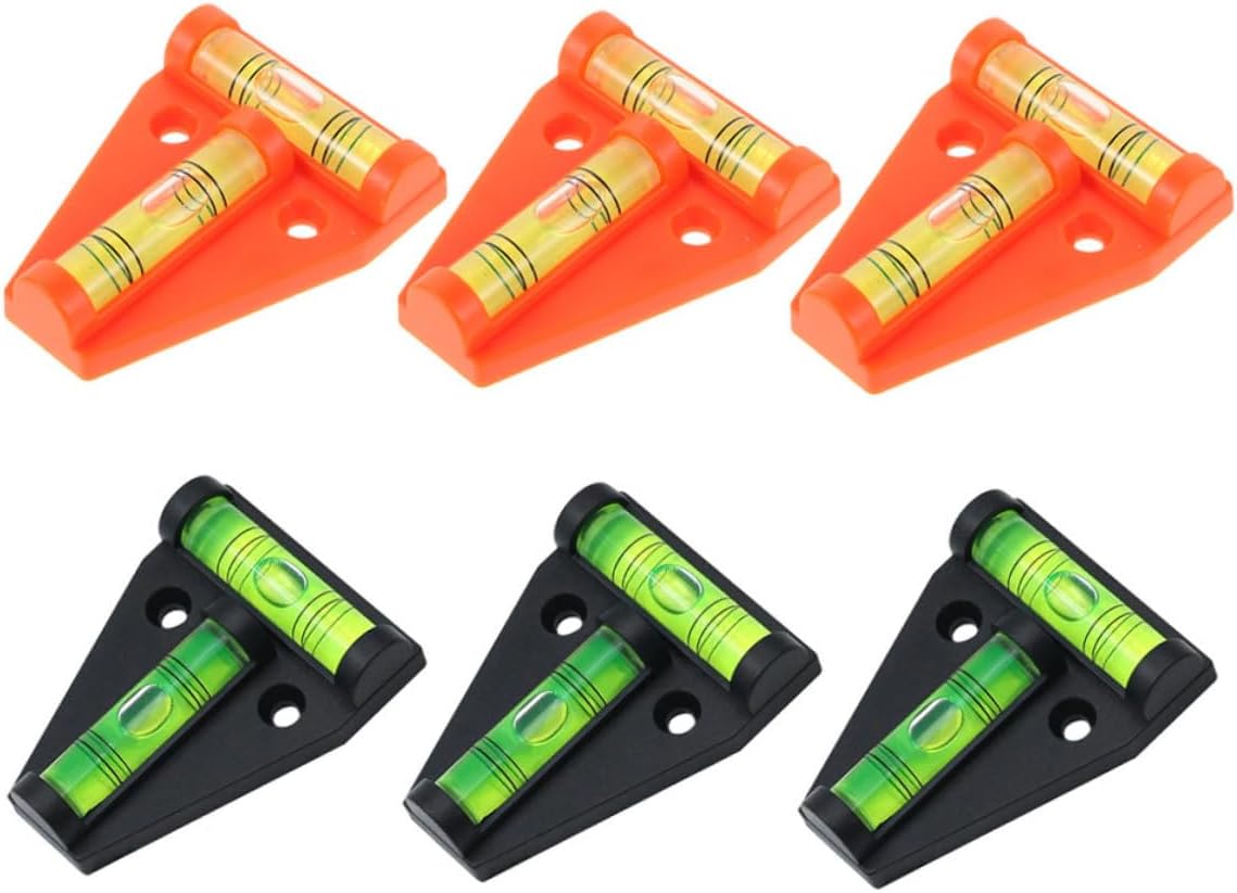 CHILDWEET 6pcs Shape Bubble Level for Rvs Campers and Trailers Portable Mini Level Tool with Clear Visibility Durable Plastic for Quick Readability and