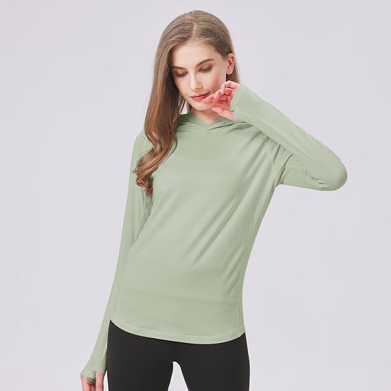 netdraw Women's Ultra-Soft Bamboo Viscose Hoodie UPF 50+ Sun Protection Long Sleeve Shirt
