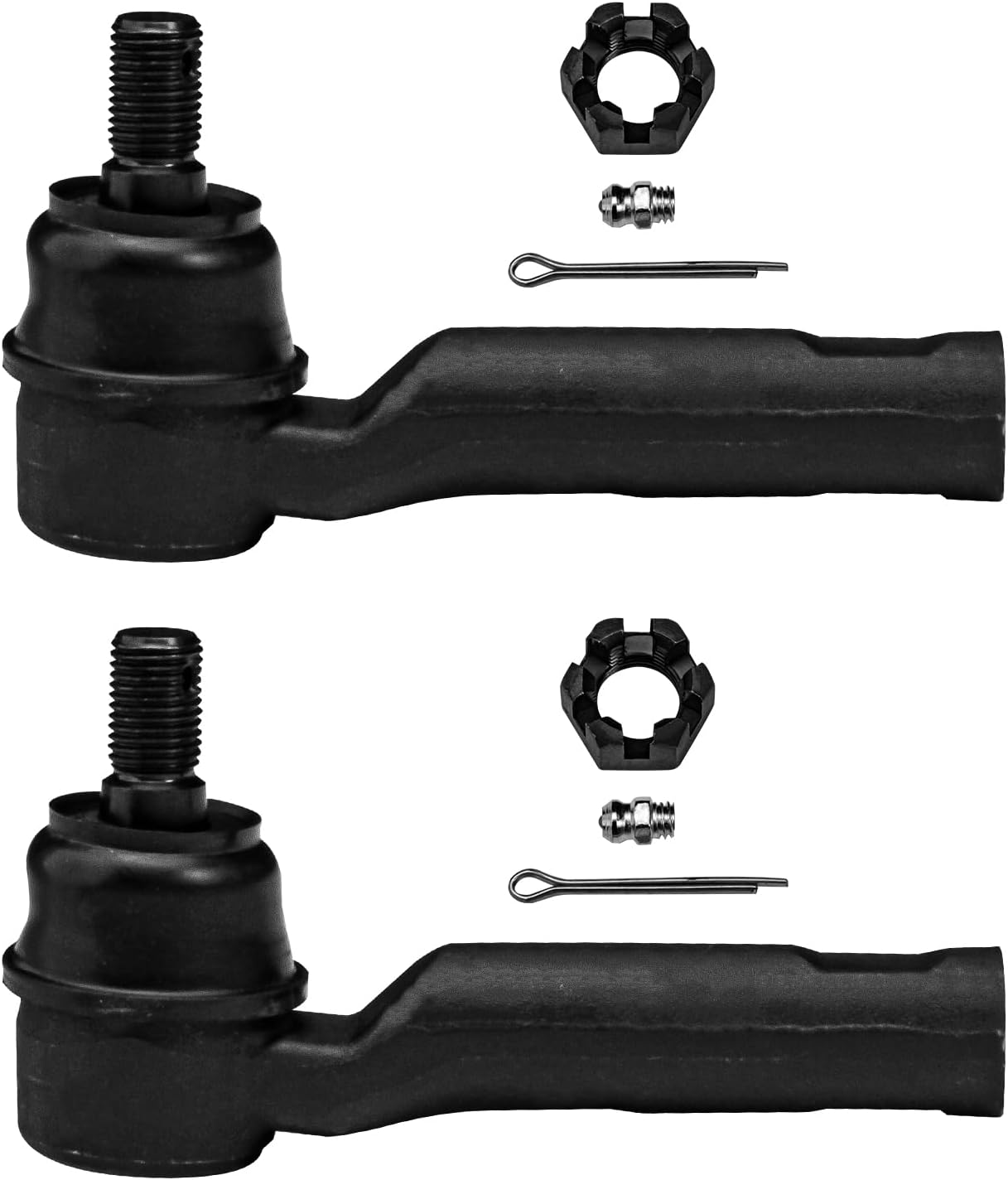 Detroit Axle - Front Tie Rods for 05-23 Toyota Tacoma 10-23 4Runner FJ Cruiser Lexus GX460, 2 Outer Tie Rod Ends Replacement 2010 2011 2012 2013 2014 2015 2016 2017 2018 2019 2020 2021