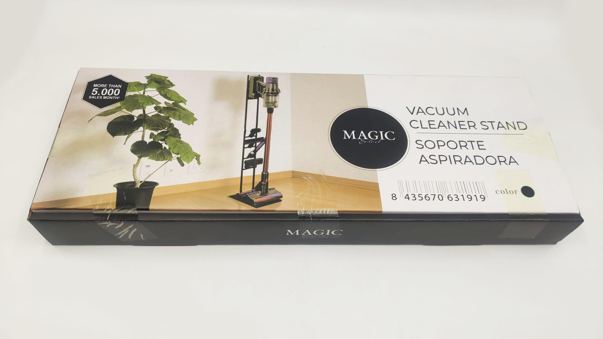 MAGIC SELECT Porte-Aspirateur compatible avec Dyson V15 V12 V11 V10 V8 V7 V6 - DC45/ DC35/ DC58/ DC59/ DC62/ DC74-Organisateur de Rangement au Sol avec Roues sans Percer le Mur.