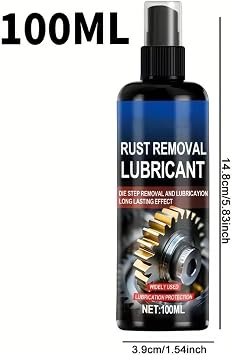 Rust Remover Spray for Metal,Iron Rust Stain Remover,Fast-Acting Oxidation Metal Cleaner for Vehicles,Tools,Chains