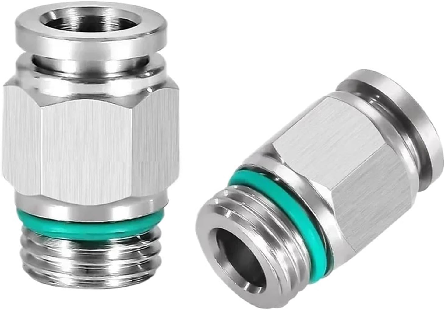 10PCS 304 Stainless Steel Tracheal Quick Coupling Quick Pneumatic Quick Coupling G Thread Straight-Through PC-G Connector(PC4-G01)