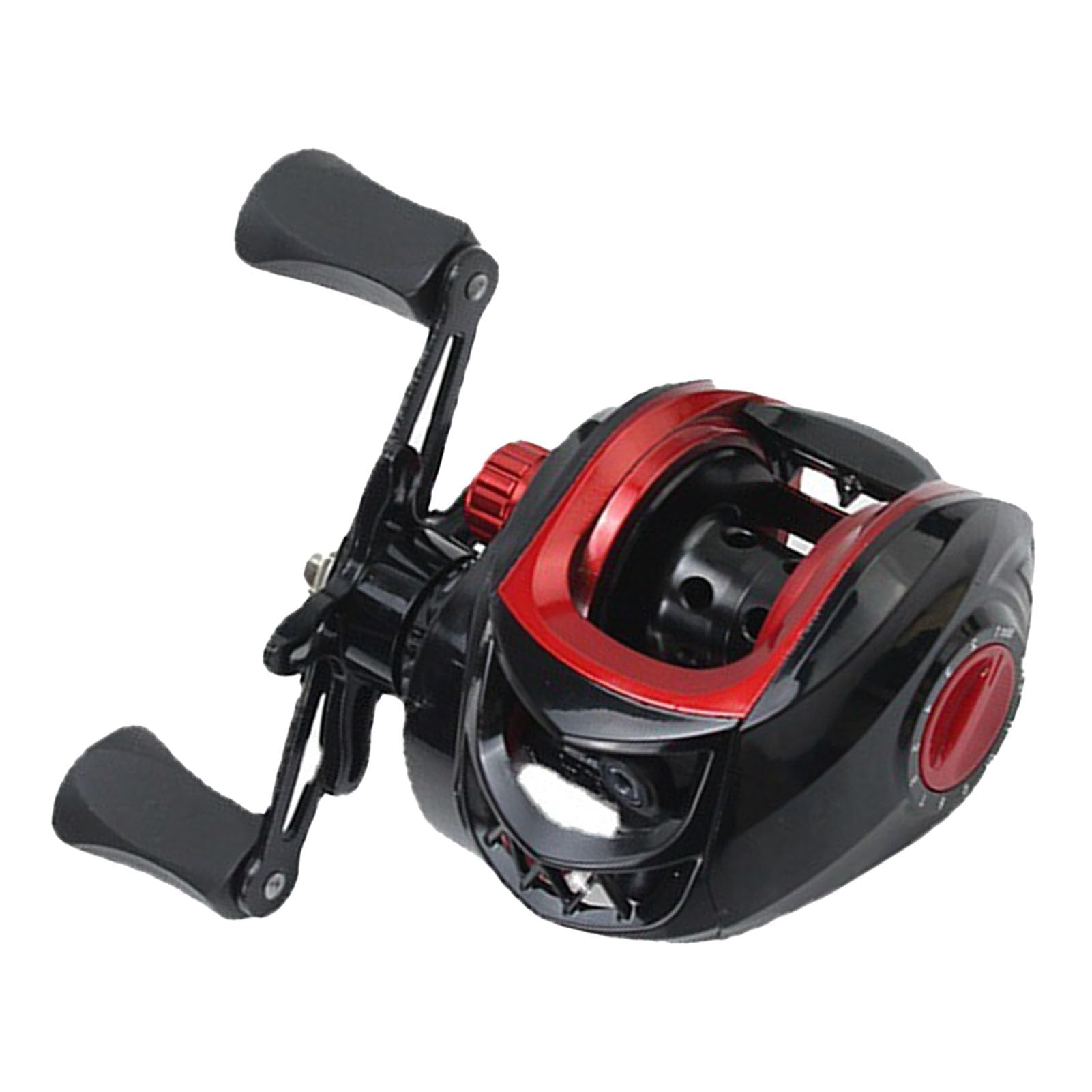 Dpofirs Carrete de Pesca Baitcasting, Carrete de Pesca Redondo, Carrete de Pesca con Relación de Engranaje 7.2:1, Fuerza de Frenado de 8 Kg, Carrete de Pesca Baitcaster, Diseño de