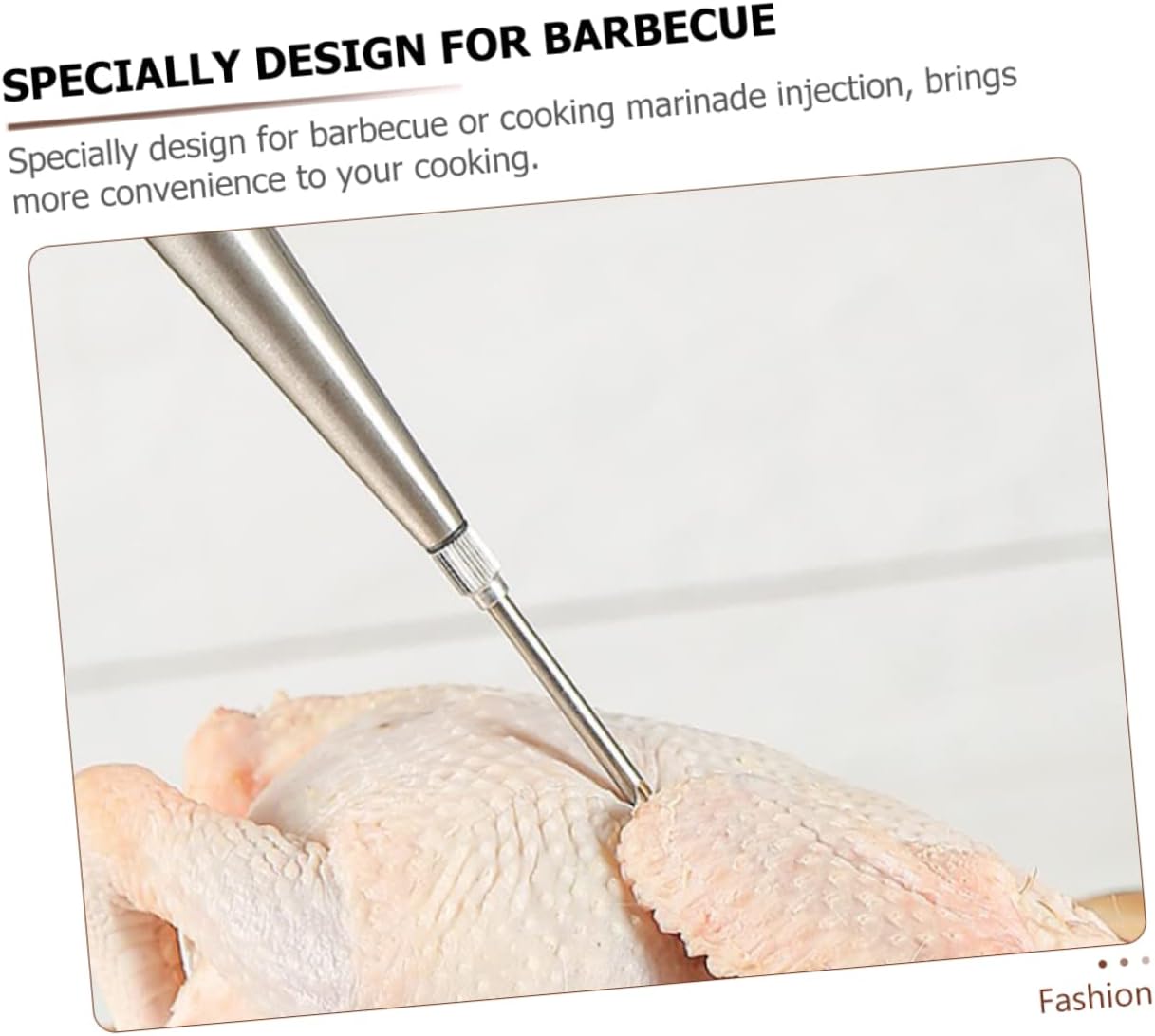 BESTOYARD 304 Stainless Steel Turkey Baster Silicone Brush Seasoning Injector for Barbecue Drip Oil Dropping Tube for Cooking Turkey and Marinades