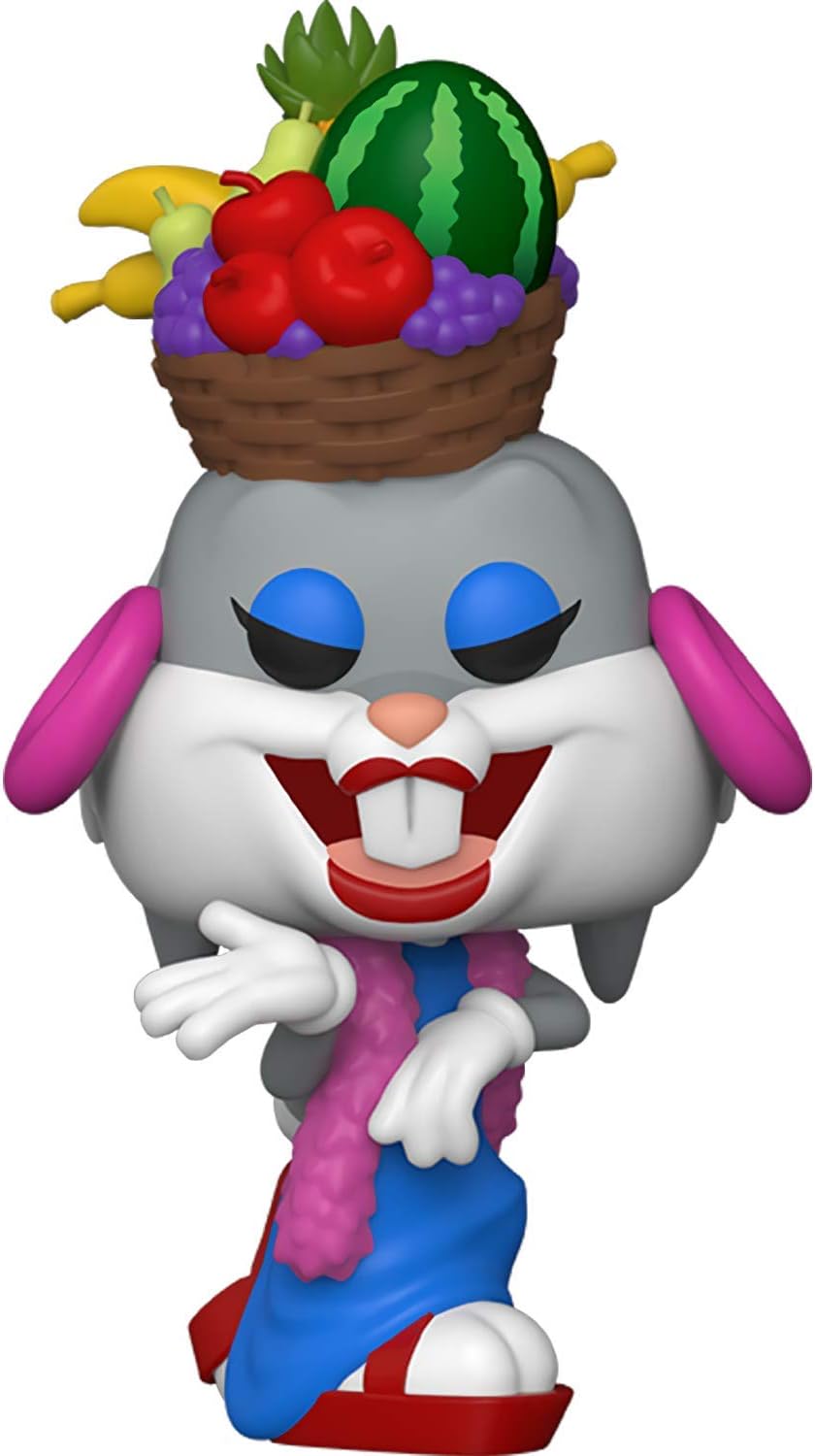 Funko B u g s B u n n y [in Fruit Hat]: P o p ! Animation Vinyl Figurine Bundle with 1 Compatible 'ToysDiva' Graphic Protector (840-49161 - B)