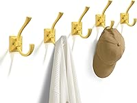 Vista 12 de TUNNY Paquete de 10 Ganchos para Colgar Abrigos en la Pared de Diseño Antiguo - Ganchos para Abrigos Negro Mate Gancho para Toallas para Gabinete