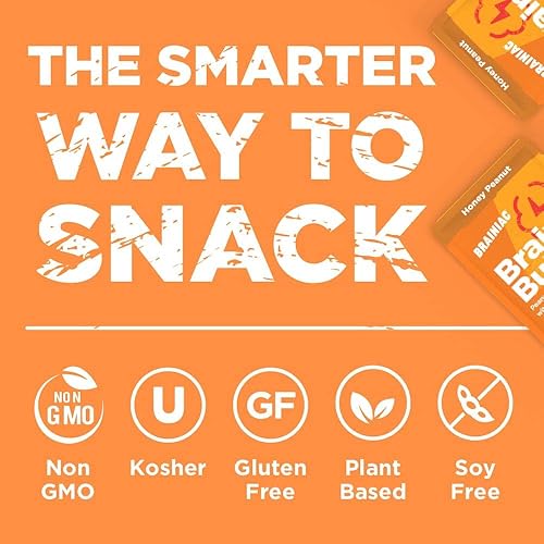 Miniatura 8 de Brainiac Mezcla de mantequilla de maní con omega-3 maní de chocolate 20 unidades 115 onzas Paquetes de mantequilla de maní con ingredientes reales