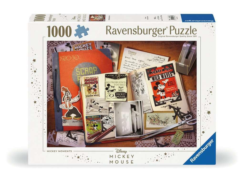 Ravensburger1930 Mickey Moments 1000 Piece Jigsaw Puzzle | Durable Materials for Long-Lasting Enjoyment | Celebrate Mickey with Unique and Engaging Imagery | Climate Pledge Friendly