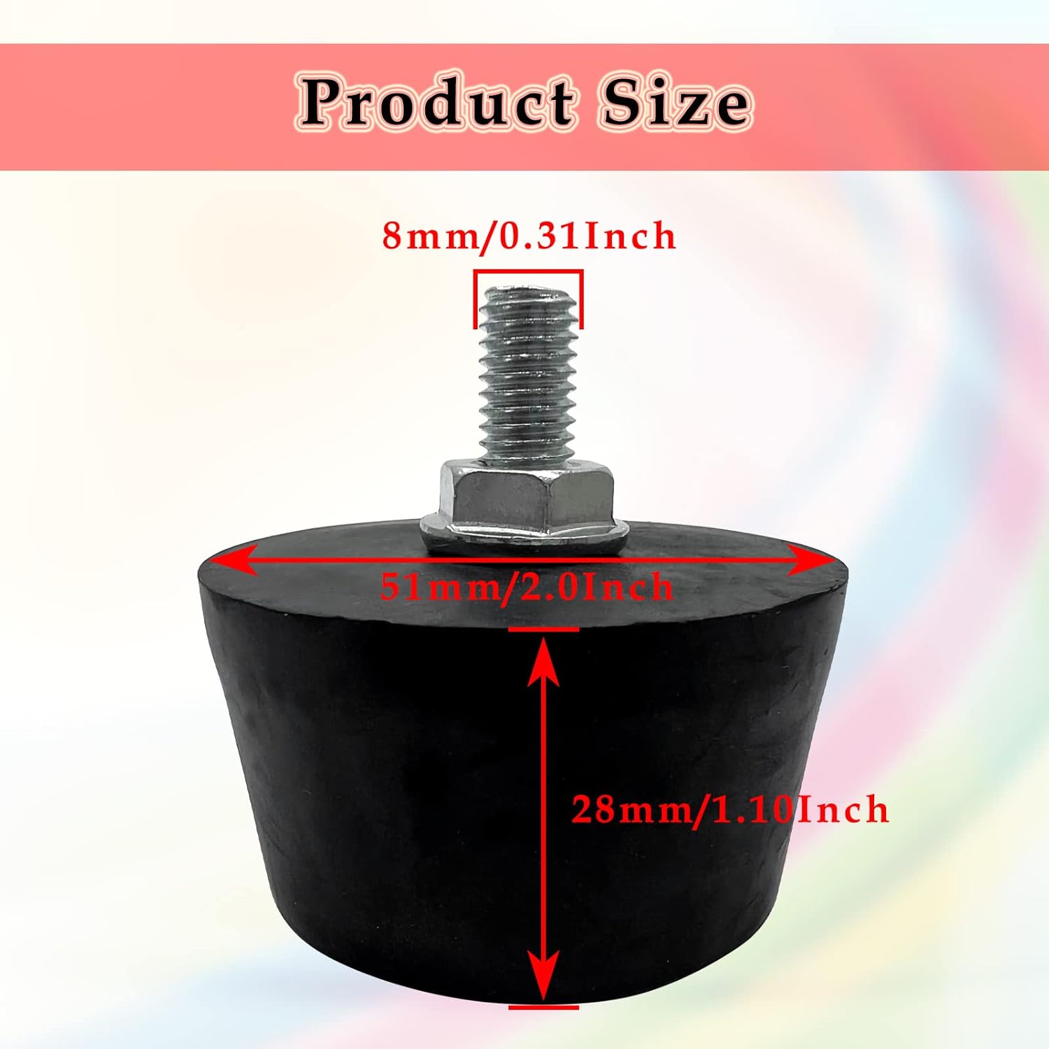 4Pcs Air Compressor Rubber Feet,No Oil Machine Shock-Absorbing Foot Pads,Black(M8 Speaker)