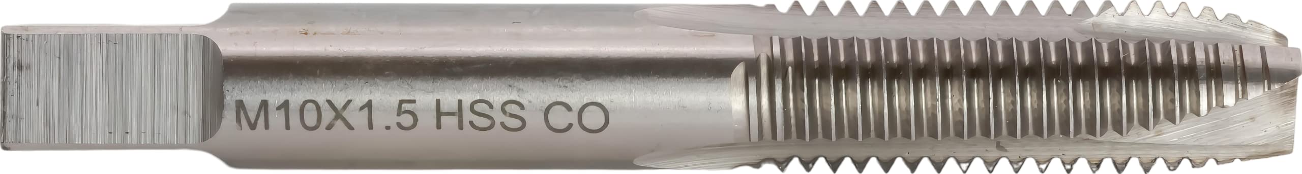 5 pcs M35 Cobalt Steel Spiral Point Threading Taps, M10 x 1.5 mm Metric, D6, 3 Flute, Bright (Uncoated) Finish