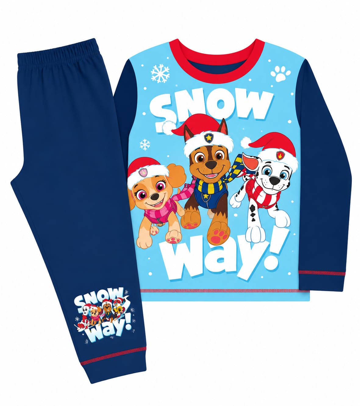 Paw Patrol Boys Navy Christmas Festive Pyjamas Nightwear Pyjama Set (Uk, Age, 2 Years, 3 Years, Regular, )