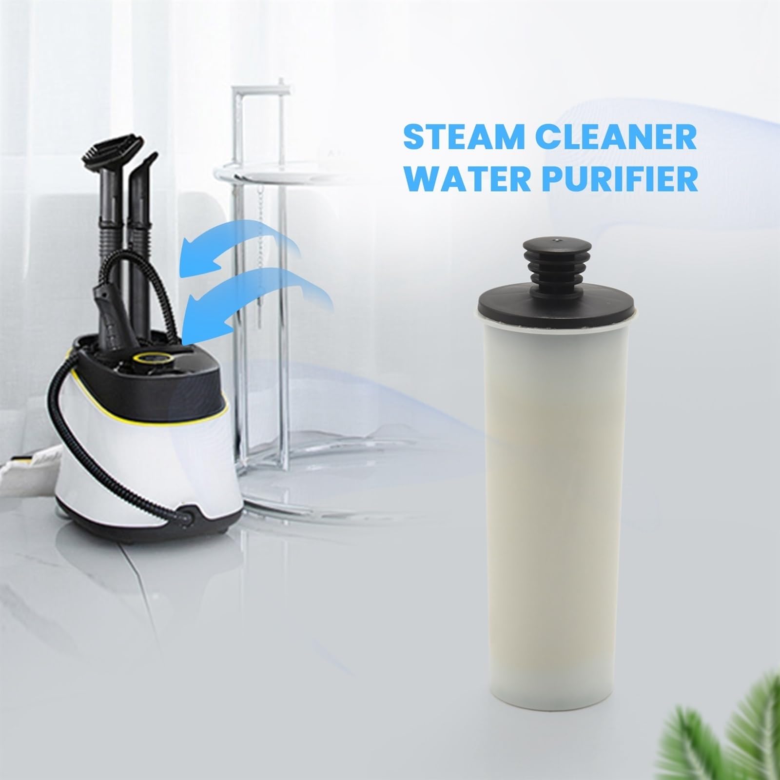 Wivplex Cartucho descalcificador purificador de agua for limpiador a vapor, for Karcher, for SC2 SC3 Filtro descalcificador de agua limpia Premium Vertical 2 piezas Reemplazo de almohadilla para trape