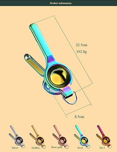 Miniatura 2 de Paquete de 2 exprimidores de limón de acero inoxidable, exprimidor manual de frutas, exprimidor manual perfecto para exprimir naranjas, granadas,