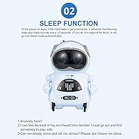 Vista 7 de GoolRC Mini robot de bolsillo, con conversación de diálogo interactivo, reconocimiento de voz, canto y baile, regalo de robot pequeño eléctrico Azul