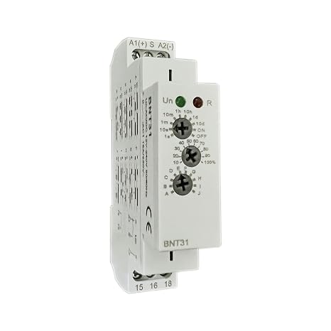 BNT31 Multifunction Timer Relay with 10 Functions Din Rail Mount Delay Relay AC DC 12V-240V