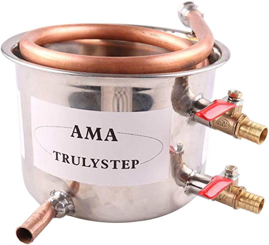 New 3 Pots DIY Home Distiller Alcohol Ethanol Boiler Wine Water Essential Oils Making Brewing Kit (Copper, 100 Litres / 25 Gallon)