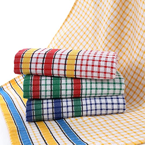 Gentlife Large Kitchen Dish Towels, 16 Inch X 26 Inch Bulk Absorbent Cotton Kitchen Towels Super Soft Dish Cloths, 4 Pack Bright Colorful Tea Towels Bar Towels For Washing Drying Dishes And Household #TOP6