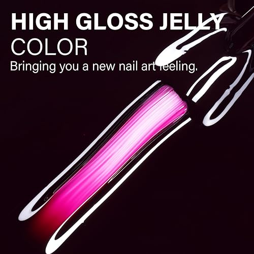 Vista 18 de AILLSA Esmalte de uñas de gel amarillo otoñal, esmalte de gel de hojas de otoño, esmalte de gel neutro translúcido nude de larga duración