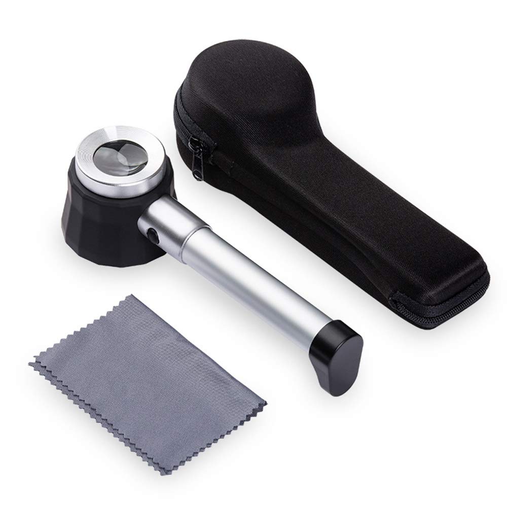 Loupe ordinateur de poche double objectif en verre optique et 3 LED
