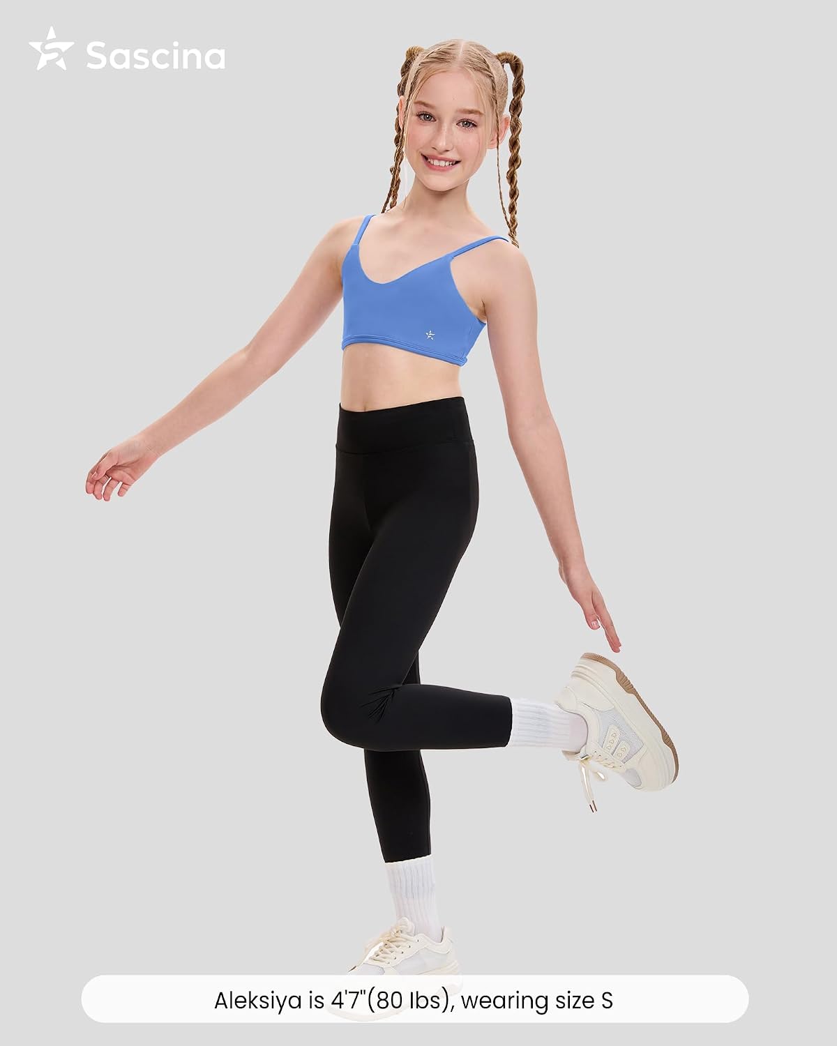 Sascina Girls Soft Training Bras 7–12, Pull-On Cami First Bra with Double-Layer Lined, Gentle Coverage for Beginners