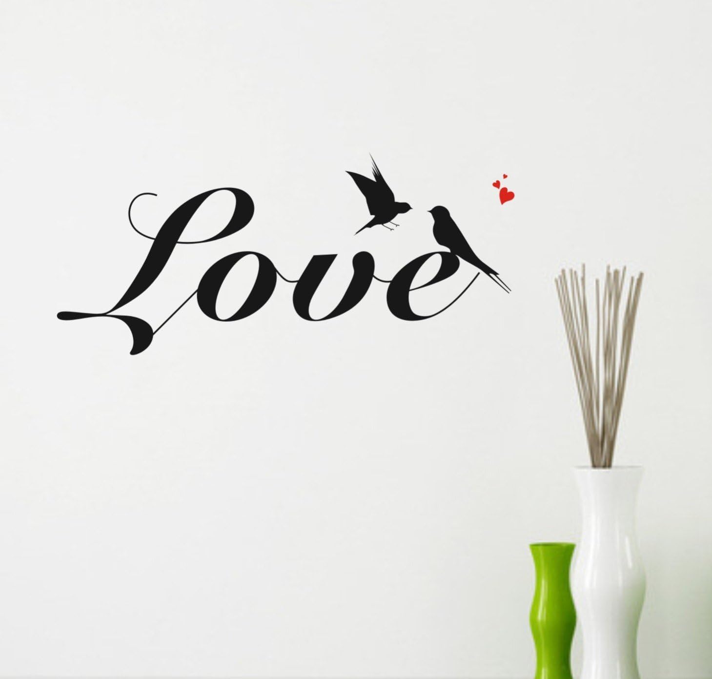 CUGBO Love with Bird Wall Decal Sticker Home Rooms Nursery