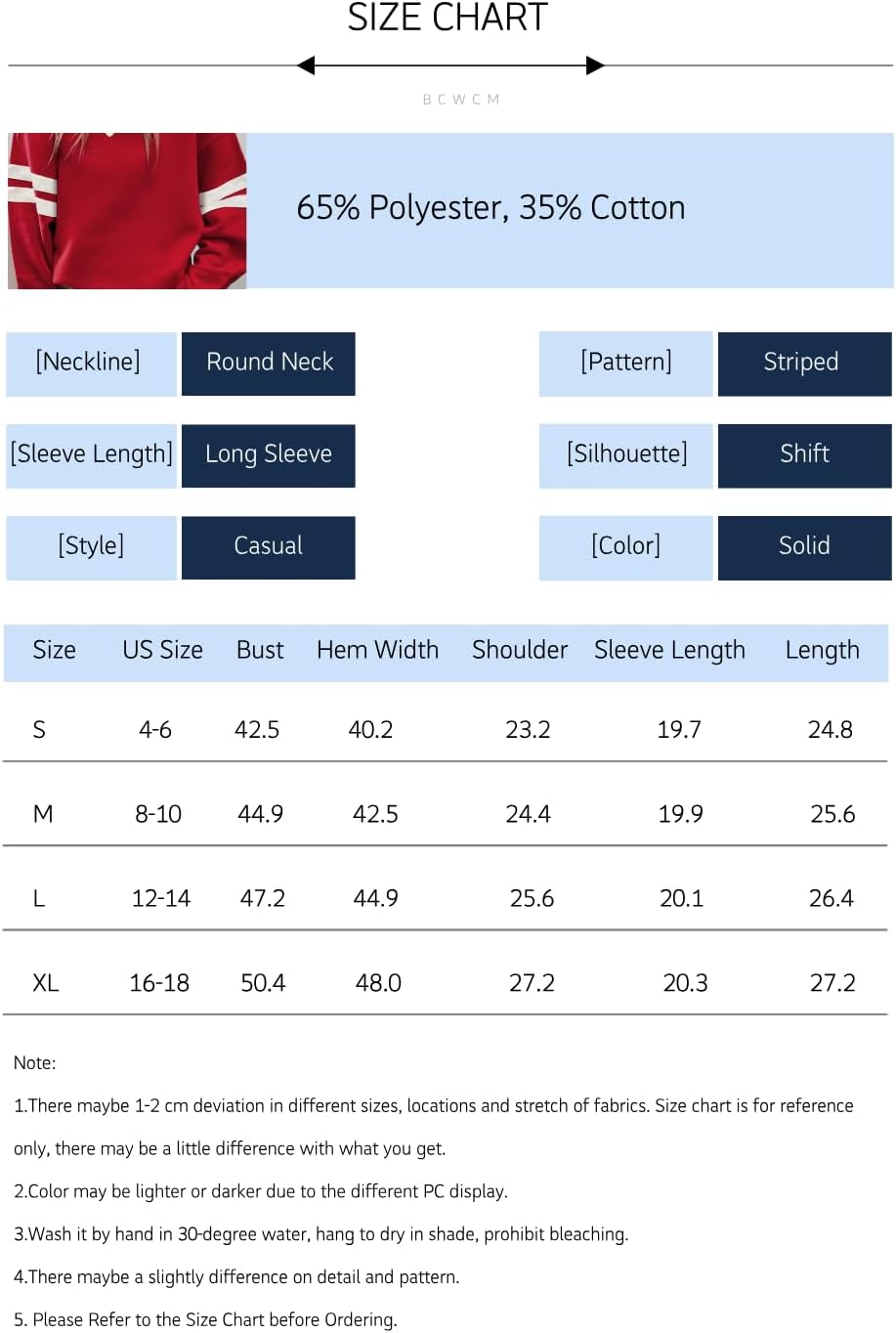 Oversized Sweatshirt for Women Long Sleeve Crewneck Striped Tops Casual Loose Pullover Sweatshirts - Image 7