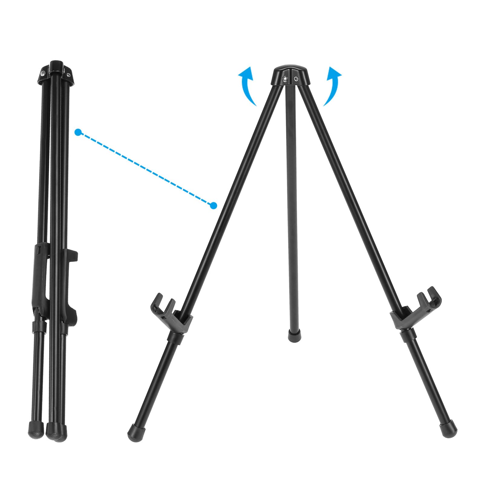 PATIKIL 2Set Tabletop Easel Stand for Display 14in Table Top Easel Stand Small Portable Tripod Aluminum for Signs Poster Art Painting Decor Picture Wedding - Image 4
