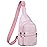 Banelu Sling Backpack Crossbody Bags for Women, Small Sling Bag Cross Body Bag for Outdoors Sports Hiking - Pink