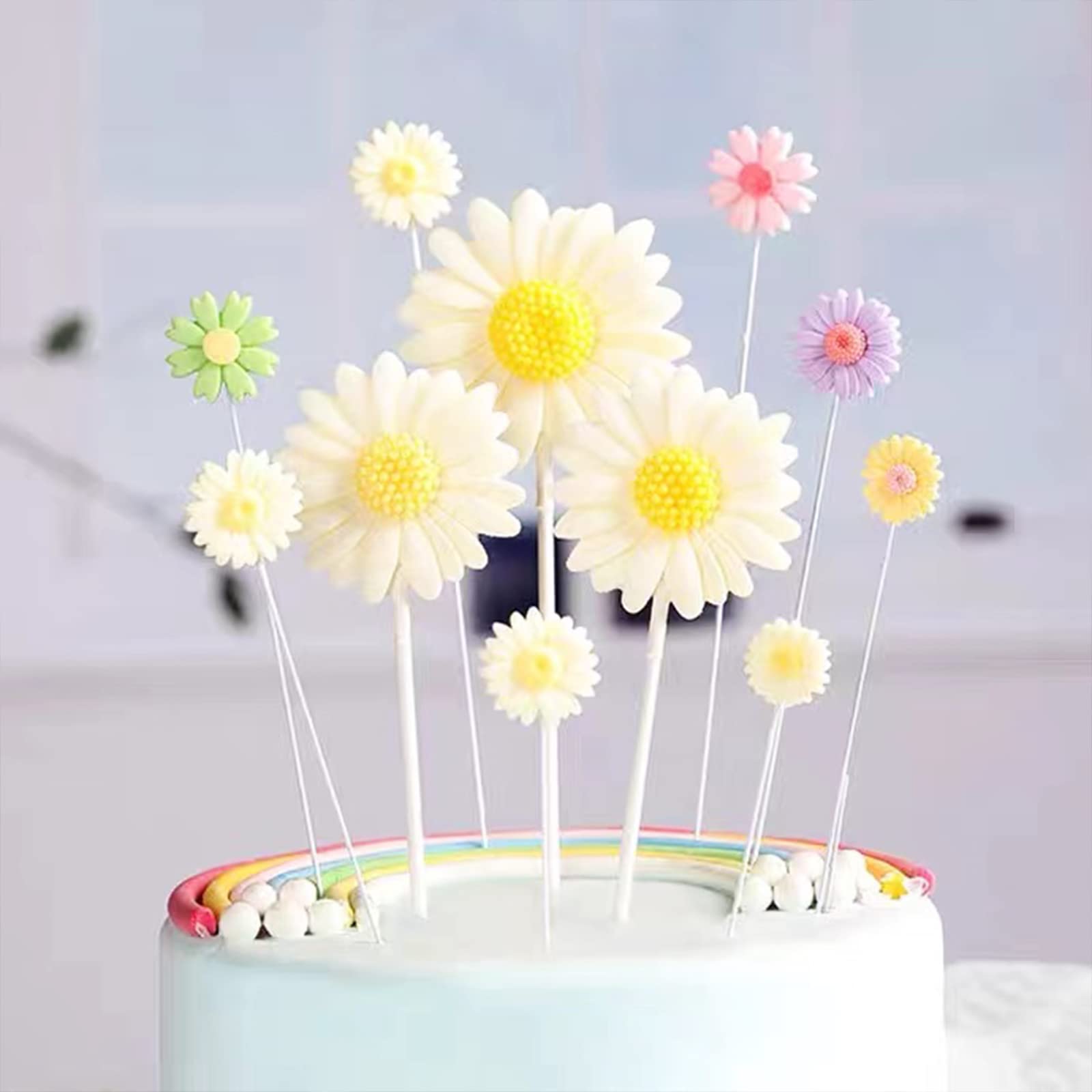 Molde De Silicona De Flores De Margarita, 2 Moldes De Fondant De