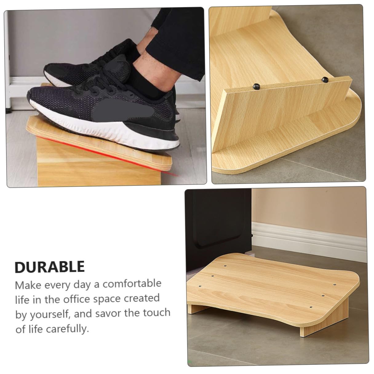 SOIMISS Reposapiés Inclinado Debajo del Escritorio para Oficina y Hogar Material Sintético y Diseño Ergonómico para Mayor Comodidad