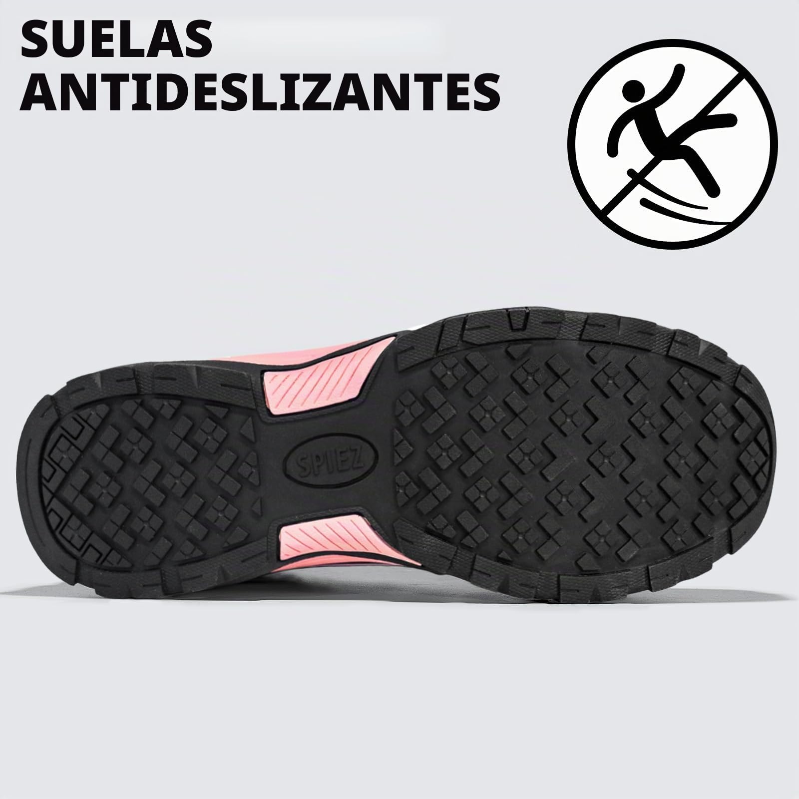 SPIEZ Zapatos de Seguridad Ligeros Unisex, Zapatos de Trabajo Respirable para Hombre con Entresuela Antipinchazos, Calzado de Seguridad Suave para Mujer para Uso Diario Zapatillas de Seguridad