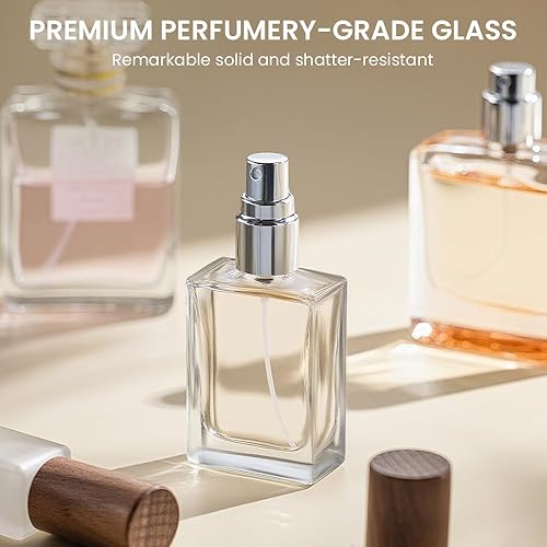 Miniatura 2 de Atomizador de Perfume Cryslora, Envase de Perfume de Vidrio, Botella de Viaje Recargable, Botella de Spray de Fragancia Portátil Vacía a Prueba de