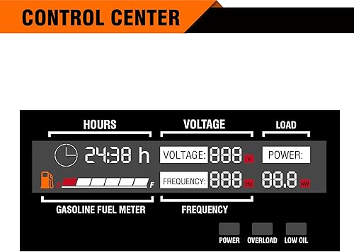 Miniatura 7 de GENMAX Generador inversor portátil, motor de gas o propano súper silencioso de 3500 W con capacidad paralela, arranque remoto/eléctrico, ideal