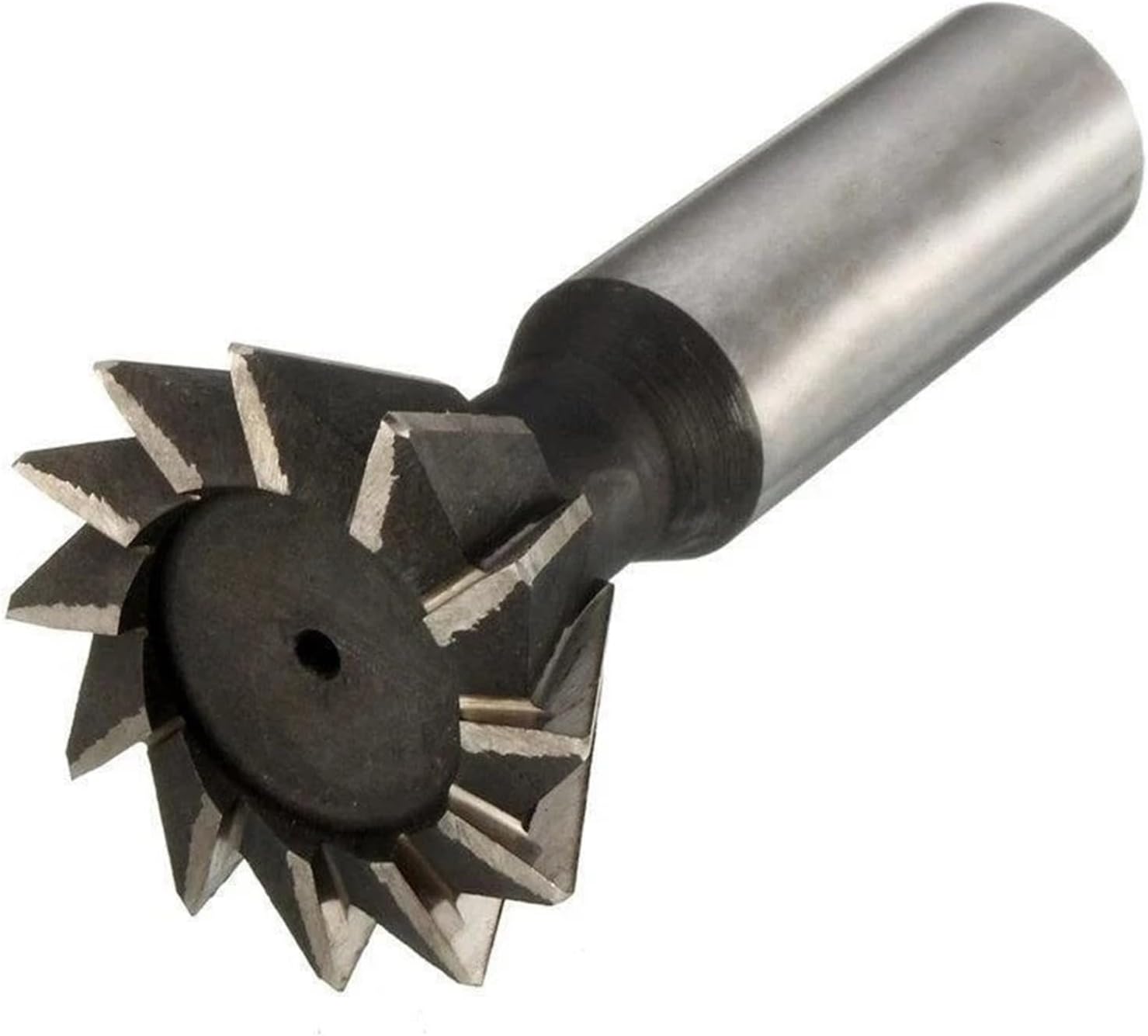 1pcs Double-Edged Dovetail Slot Cutter 10-60mm Cutting Diameter 60 Degree HSS Dovetail Milling Cutter Straight Shank HSS End Mill CNC Router Bit for Metal Milling(10)