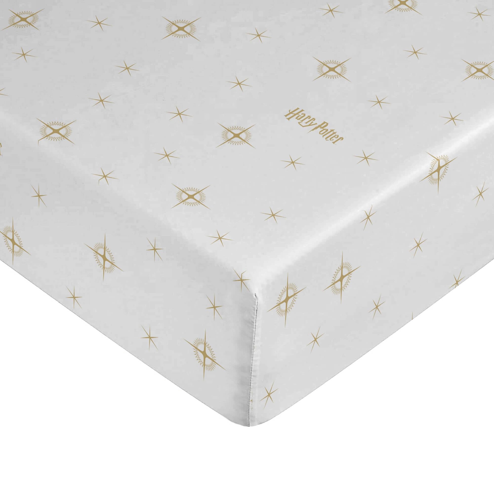 BELUM | Harry Potter Fitted Sheet, Hpotter Stars Gold 100% Cotton for 70 Maxi Cot